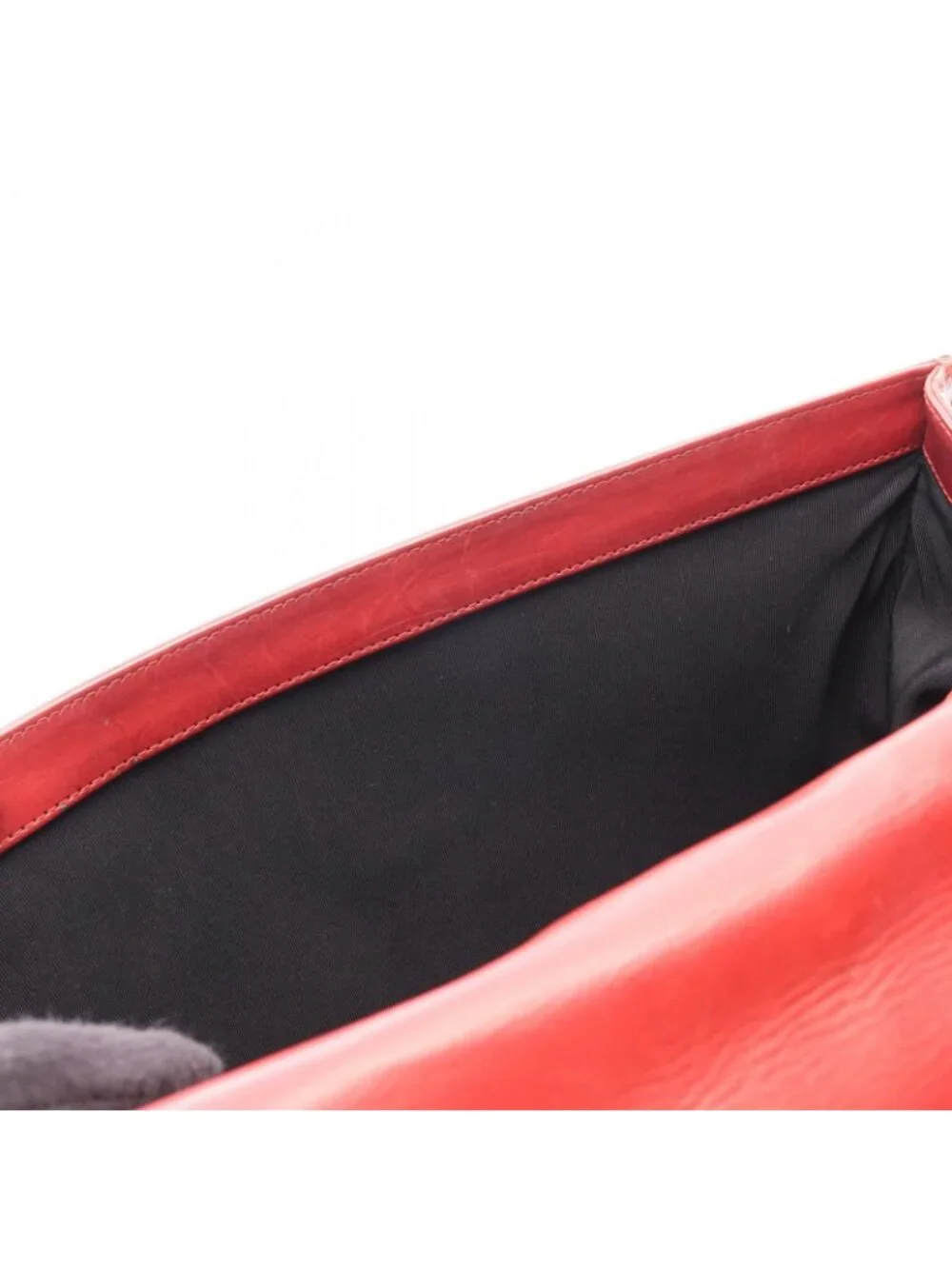 Chanel Shoulder Bag Boy Red Leather Chain
